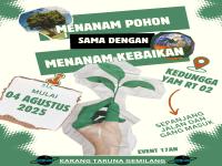 Postingan Instagram Acara Penanaman Pohon Hijau dan Putih.png