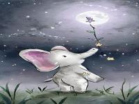 Cutes Elephans On Night Moon Full HD.jpeg